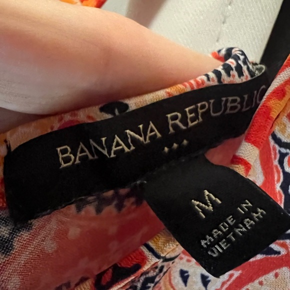 Banana Republic Orange White Halter Maxi Sundress - Picture 4 of 4